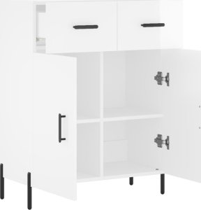 vidaXL vidaXL Szafka, biała, połysk, 69,5x34x90 cm, materiał drewnopochodny 5