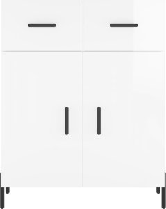 vidaXL vidaXL Szafka, biała, połysk, 69,5x34x90 cm, materiał drewnopochodny 6