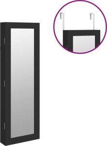 vidaXL vidaXL Wisząca szafka na biżuterię, z lustrem, czarna, 30x8,5x90 cm 9