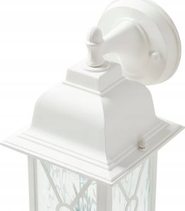 Kinkiet Beliani Lampa ścienna zewnętrzna biała FINDON 4