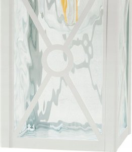 Kinkiet Beliani Lampa ścienna zewnętrzna biała FINDON 5