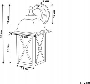 Kinkiet Beliani Lampa ścienna zewnętrzna biała FINDON 7