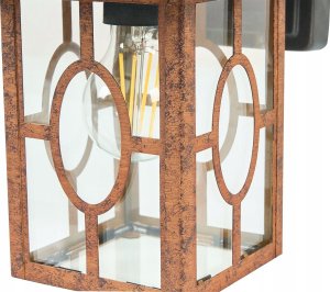 Kinkiet Beliani Lampa ścienna zewnętrzna miedziana SHAGGIE 5