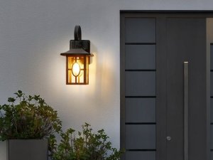 Kinkiet Beliani Lampa ścienna zewnętrzna miedziana SHAGGIE 6