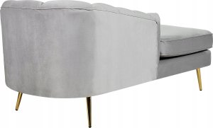 Beliani Szezlong welurowy prawostronny szary ALLIER 15