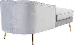 Beliani Szezlong welurowy prawostronny szary ALLIER 5