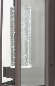 Kinkiet Beliani Lampa ścienna zewnętrzna LED z czujnikiem ruchu brązowa FRUID 4