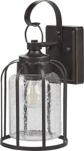 Kinkiet Beliani Lampa ścienna zewnętrzna czarna WOOLER 3