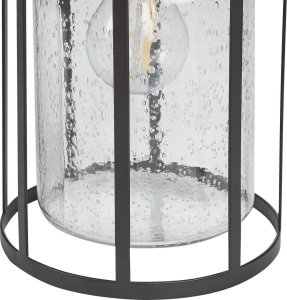 Kinkiet Beliani Lampa ścienna zewnętrzna czarna WOOLER 6
