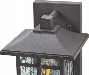 Kinkiet Beliani Lampa ścienna zewnętrzna z czujnikiem ruchu czarna TEVIOT 4