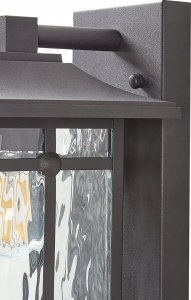 Kinkiet Beliani Lampa ścienna zewnętrzna z czujnikiem ruchu czarna TEVIOT 5