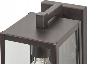 Kinkiet Beliani Lampa ścienna zewnętrzna z czujnikiem ruchu czarna MEGGET 3