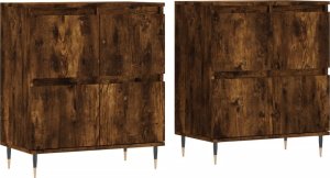 vidaXL vidaXL Szafki, 2 szt., przydymiony dąb, materiał drewnopochodny 2