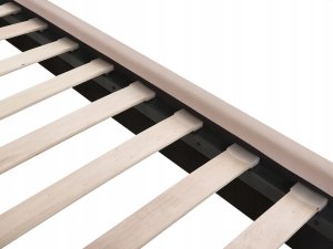 Beliani Łóżko welurowe 140 x 200 cm z portem USB beżowoszare MIRIBEL 7