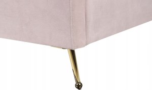 Beliani Łóżko welurowe 140 x 200 cm z portem USB różowe MIRIBEL 11