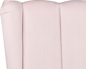 Beliani Łóżko welurowe 140 x 200 cm z portem USB różowe MIRIBEL 8