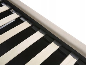 Beliani Łóżko z pojemnikiem welurowe 180 x 200 cm beżowe BAJONNA 7