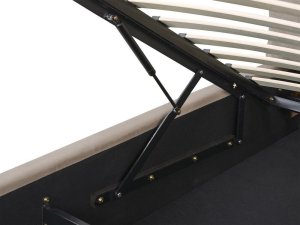 Beliani Łóżko z pojemnikiem welurowe 180 x 200 cm beżowe BAJONNA 8