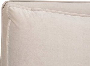 Beliani Łóżko z pojemnikiem welurowe 180 x 200 cm beżowe BAJONNA 9