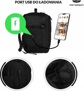 Plecak turystyczny Peterson Podróżny, Wodoodporny Plecak Z Poliestru Z Miejscem Na Laptopa 4