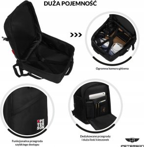 Plecak turystyczny Peterson Podróżny, Wodoodporny Plecak Z Poliestru Z Miejscem Na Laptopa 6
