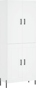 vidaXL vidaXL Witrynka, biała, 69,5x34x180 cm, materiał drewnopochodny 2