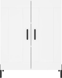 vidaXL vidaXL Witrynka, biała, 69,5x34x180 cm, materiał drewnopochodny 8