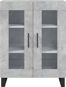 vidaXL vidaXL Witrynka, szarość betonu 69,5x34x180 cm materiał drewnopochodny 8