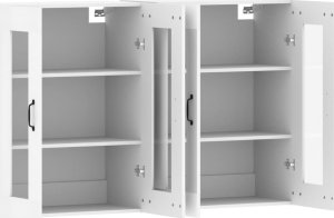 vidaXL vidaXL Wiszące szafki, 2 szt., białe, materiał drewnopochodny 5