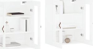 vidaXL vidaXL Wiszące szafki, 2 szt., białe, materiał drewnopochodny 3
