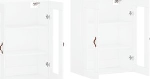 vidaXL vidaXL Wiszące szafki, 2 szt., białe, materiał drewnopochodny 4