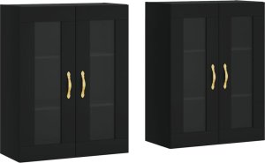 vidaXL vidaXL Wiszące szafki, 2 szt., czarne, materiał drewnopochodny 2