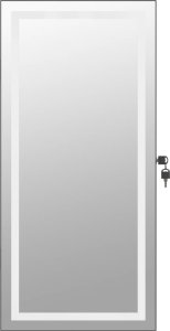 vidaXL vidaXL Szafka ścienna na biżuterię, z lustrem i LED, czarna 5