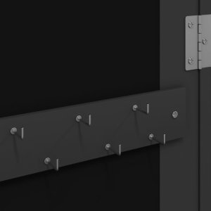 vidaXL vidaXL Szafka ścienna na biżuterię, z lustrem i LED, czarna 10