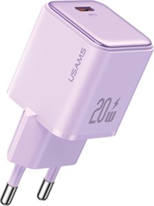 Ładowarka Usams USAMS Ład. siec. 1xUSB-C PD20W (only head) PD3.0 Fast Charging purpurowy/purple X-ron Series CC183TC03 (US-CC183) 5