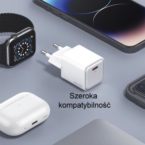 Ładowarka Usams USAMS Ład. siec. 1xUSB-C PD20W (only head) PD3.0 Fast Charging purpurowy/purple X-ron Series CC183TC03 (US-CC183) 6