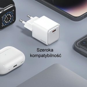 Ładowarka Usams USAMS Ład. siec. 1xUSB-C PD30W 3A (only head) PD3.0 Fast Charging purpurowy/purple X-ron Series CC186TC03 (US-CC186) 7