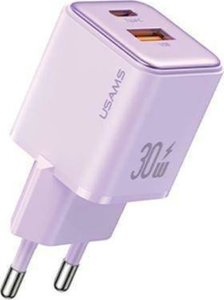 Ładowarka Usams USAMS Ład. siec. 1xUSB+1xUSB-C PD30W 3A (only head) PD3.0 Fast Charging purpurowy/purple X-ron Series CC189TC03 (US-CC189) 13