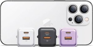Ładowarka Usams USAMS Ład. siec. 1xUSB+1xUSB-C PD30W 3A (only head) PD3.0 Fast Charging purpurowy/purple X-ron Series CC189TC03 (US-CC189) 14