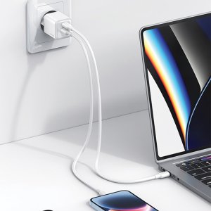Ładowarka Usams USAMS Ład. siec. 1xUSB+1xUSB-C PD30W 3A (only head) PD3.0 Fast Charging purpurowy/purple X-ron Series CC189TC03 (US-CC189) 10