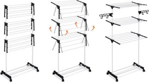 Triton Suszarka na pranie stojąca rozkładana Delia biała 15 m.b. 11