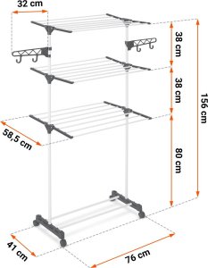 Triton Suszarka na pranie stojąca rozkładana Delia biała 15 m.b. 5