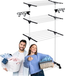 Triton Suszarka na pranie stojąca rozkładana Delia biała 15 m.b. 9