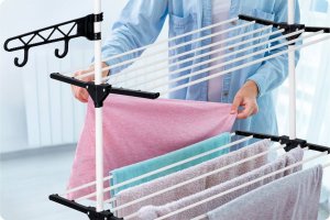 Triton Suszarka na pranie stojąca rozkładana Delia biała 15 m.b. 10