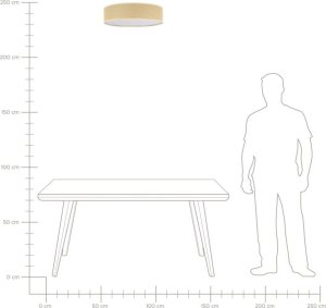 Lampa wisząca Beliani Lampa sufitowa naturalna MAGNO 5