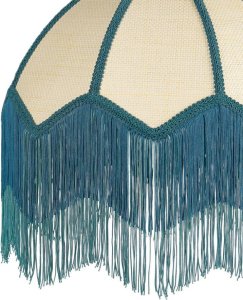 Lampa wisząca Beliani Lampa wisząca naturalna z niebieskim MILAGRO 4