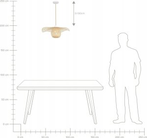 Lampa wisząca Beliani Lampa wisząca papierowa naturalna z zielonym PALBRA 12