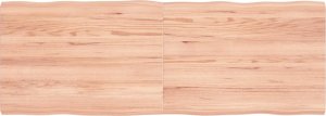 vidaXL vidaXL Blat, jasnobrązowy 140x50x(2-4)cm drewno z naturalną krawędzią 2