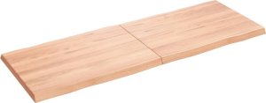 vidaXL vidaXL Blat, jasnobrązowy 140x50x(2-4)cm drewno z naturalną krawędzią 4