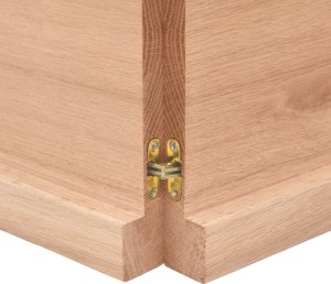 vidaXL vidaXL Blat, jasnobrązowy 140x50x(2-4)cm drewno z naturalną krawędzią 8